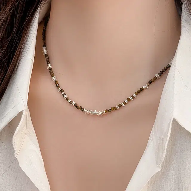 茂琼 轻奢气质 小众复古设计简约百搭 虎眼石 项链 女款