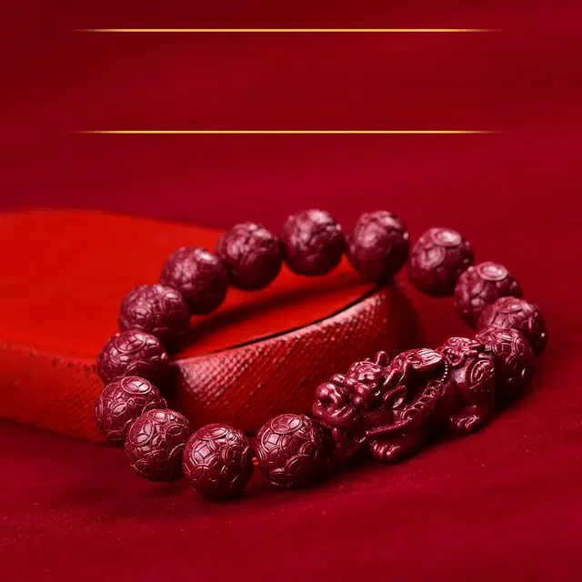 茂琼 心想事成 精品招财貔貅钱币珠高含量配珠高级感小众百搭#好运 朱砂 手串 男女同款情侣款