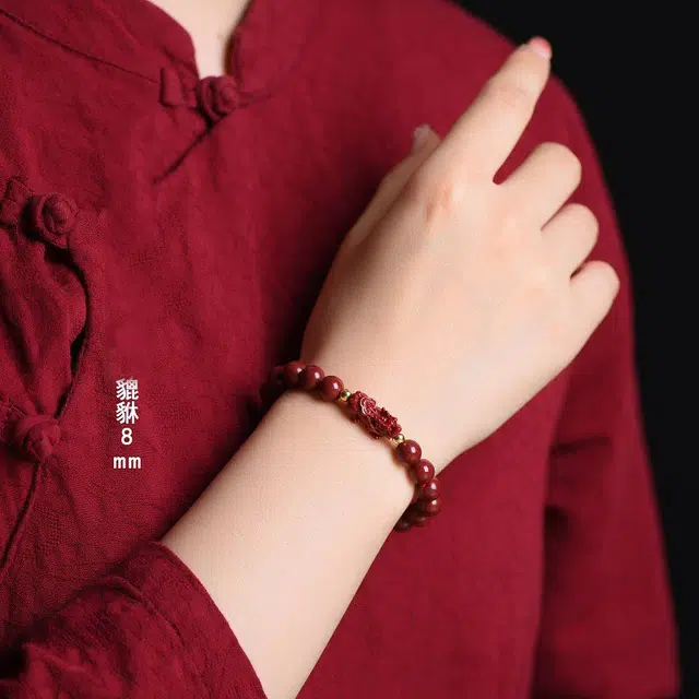 茂琼 简约 时尚 貔貅小众百搭高级感#好运 朱砂 手串 男女同款情侣款