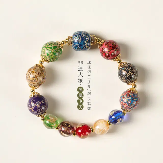 茂琼 珍贵典雅 色彩丰富 非遗福禄葫芦五彩多宝高级感#好运 琉璃 手串 女款