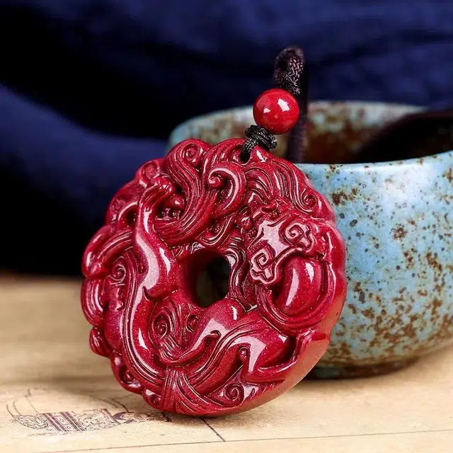 茂琼 简约 时尚 高含量紫金砂貔貅平安扣本命年小众百搭高级感#好运 朱砂 项链 男女同款情侣款