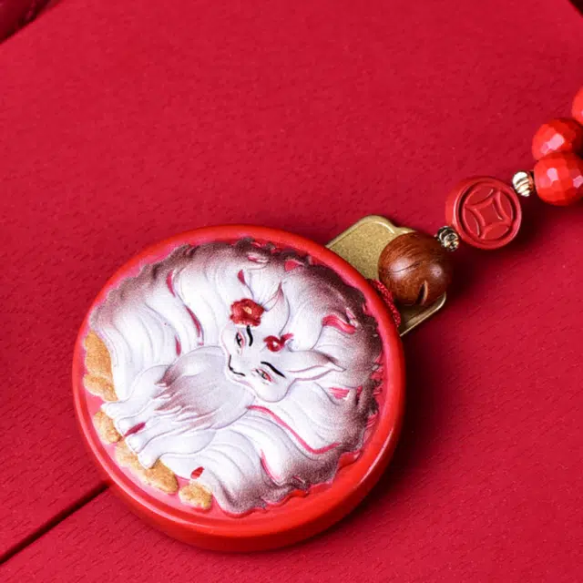 茂琼 梦幻 彩绘狐仙高含量吊坠设计独特匠心工艺高级感#好运 朱砂 项链 男女同款情侣款