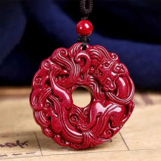 茂琼 简约 时尚 高含量紫金砂貔貅平安扣本命年小众百搭高级感#好运 朱砂 项链 男女同款情侣款