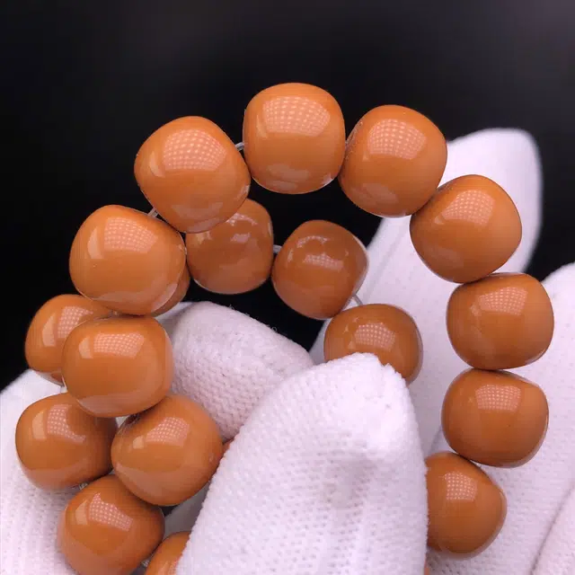 茂琼 时尚 典雅光珠精选雕刻老型桶珠简约小众百搭#好运 猴头核桃 手串 男女同款情侣款