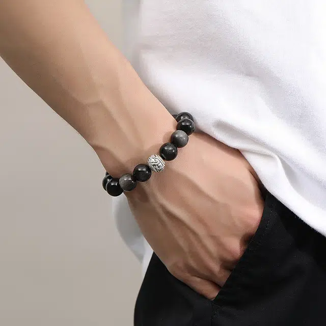茂琼 顺遂 如意 小众轻奢高级感经典简约 黑曜石 手串 男款