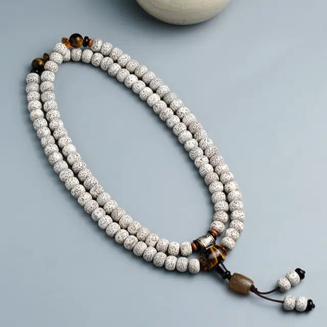 茂琼 招财纳福万事顺遂中式文玩虎眼石配饰高瓷原籽文玩念珠多圈复古时尚多圈叠戴文玩念珠#好运 星月菩提 手串 男女同款情侣款