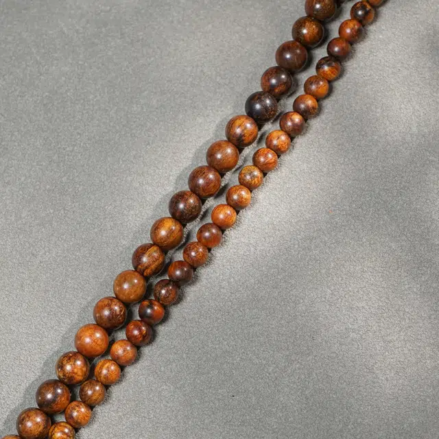茂琼 好运 典雅复古佛珠佛珠手持念珠子文玩多圈清香满油经典 贡木 木作手串 男女同款情侣款