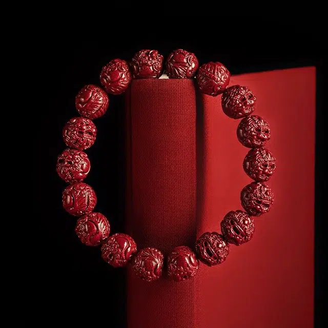 茂琼 简约 时尚 貔貅本命年朱高含量小众百搭高级感#好运 朱砂 手串 男女同款情侣款