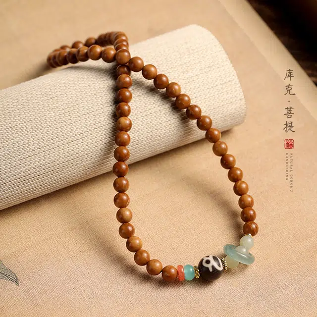 茂琼 浪漫 好运 时尚精品佛珠高抛文玩双圈搭财神天珠复古简约百搭高级感 库克 手串 男女同款情侣款