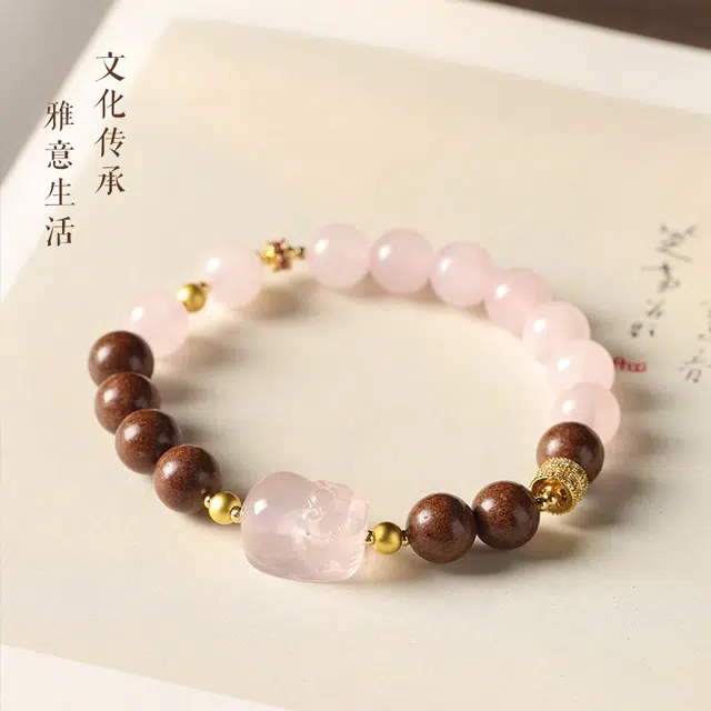 茂琼 简约 时尚 太岁金光咒禅意新中式梦灵太阳石念珠饰品百搭高级感#好运 合香珠 手串 女款