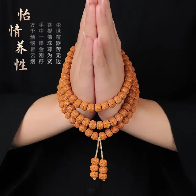 茂琼 好玩 古风新中式龙鳞纹佛珠文玩复古百搭#好运 金刚菩提 珠串 男款