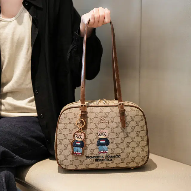 北包包 复古刺绣小熊手时尚 布 单肩包 常规 女款 多色