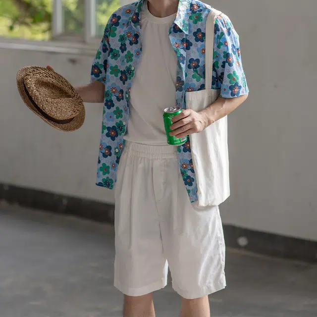 几立 百搭纯色日常基础款休闲短裤 男女同款