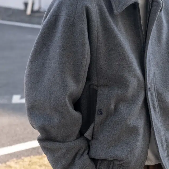 几立 双色翻领拉链纯色常规长袖宽松型夹克 男女同款