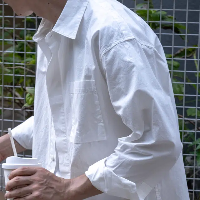 几立 时尚舒适百搭透气长袖衬衫 男女同款