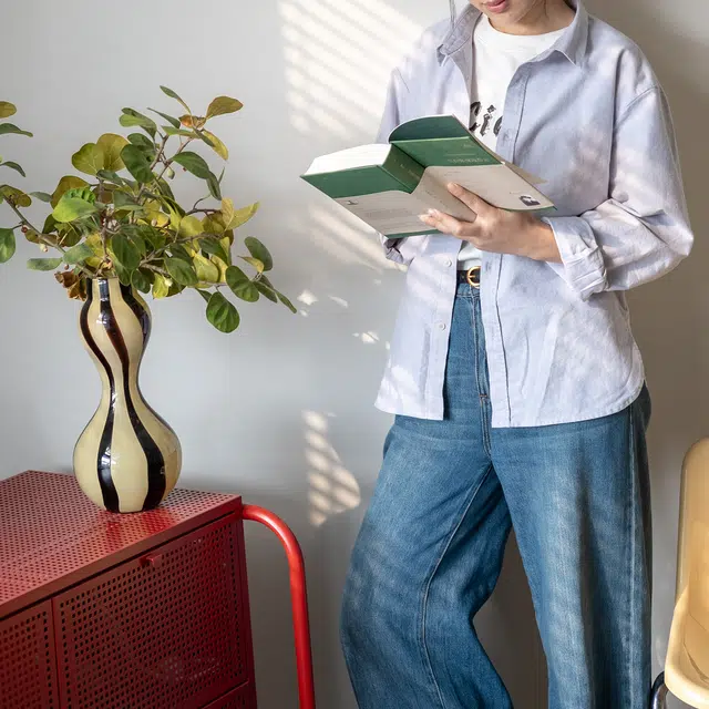 几立 纯棉百搭磨毛纯色长袖方领标准衬衫 男女同款