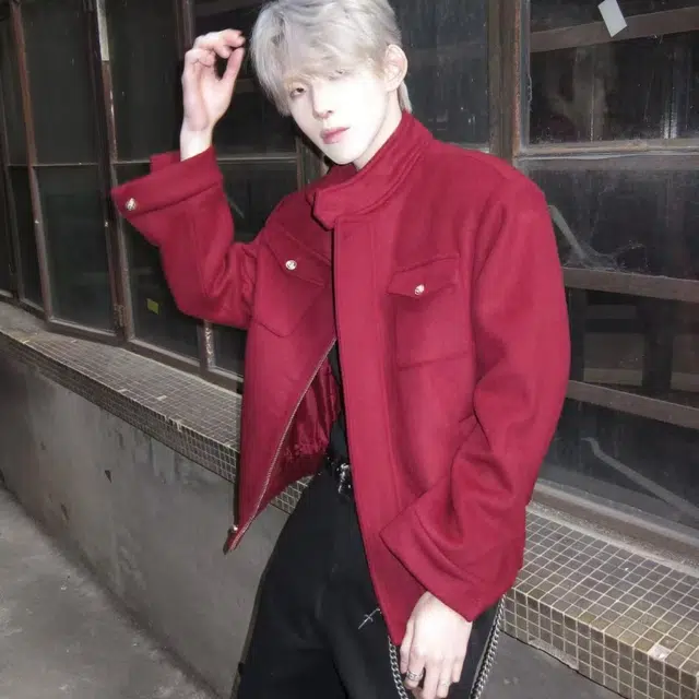 一碗士多  纯色简约复古设计毛呢慵懒百搭巴恩风飞行员翻领防风工装宽松舒适休闲日常城市户外通勤显瘦高级感棒球服 男女同款