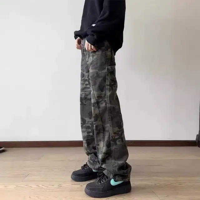 一碗士多 直筒美式高街潮流日常百搭休闲工装垂感牛仔裤 男女同款