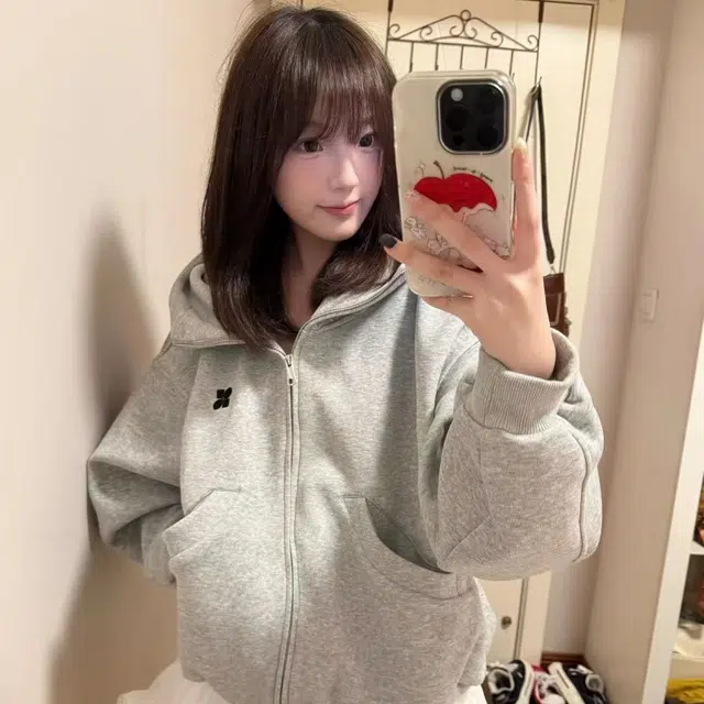 一碗士多  空气层廓形开衫纯色宽松舒适连帽小众个性化高级感无性别主义不挑人百搭日常情侣城市户外通勤出街拍照慵懒学院风棒球服 男女同款