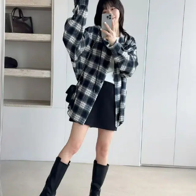 一碗士多 格纹撞色连帽系带拼接静默美式复古宽松舒适休闲百搭日常城市户外通勤出街拍照小众个性化高级感无性别主义风慵懒感衬衫 男女同款