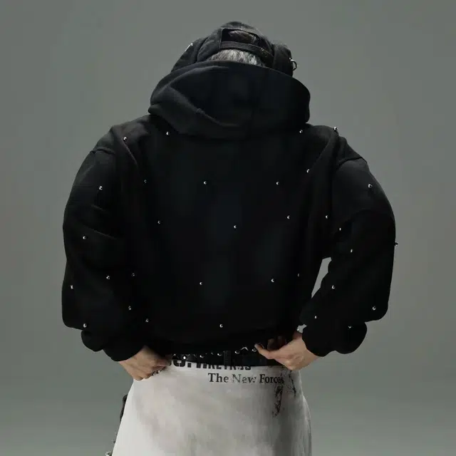 一碗士多 珍珠点缀个性脏扎染小众化高级感宽松舒适百搭防风美式复古高街日常城市户外通勤出街拍照街头嘻哈风卫衣 男女同款