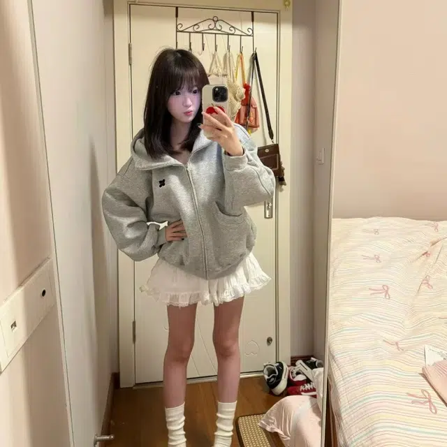 一碗士多  空气层廓形开衫纯色宽松舒适连帽小众个性化高级感无性别主义不挑人百搭日常情侣城市户外通勤出街拍照慵懒学院风棒球服 男女同款