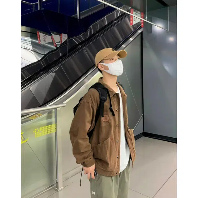 一碗士多 拼接解构拉链口袋做旧美式复古高街时尚流行痞帅个性高级设计日常通勤宽松舒适百搭不挑人夹克 男女同款