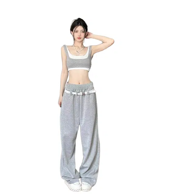 一碗士多 舒适时尚简约百搭休闲裤 女款