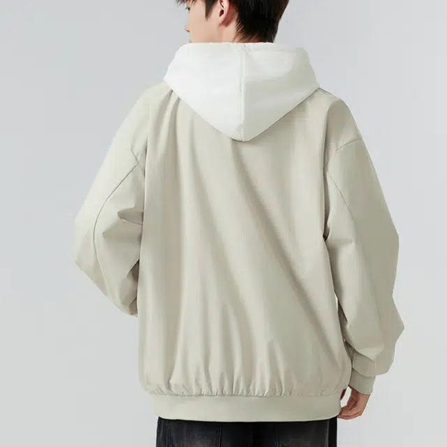 一碗士多 纯色大口袋棒球领外套简约基础款时尚百搭休闲宽松舒适亲肤保暖防风防水日常户外通勤小众设计夹克 男女同款