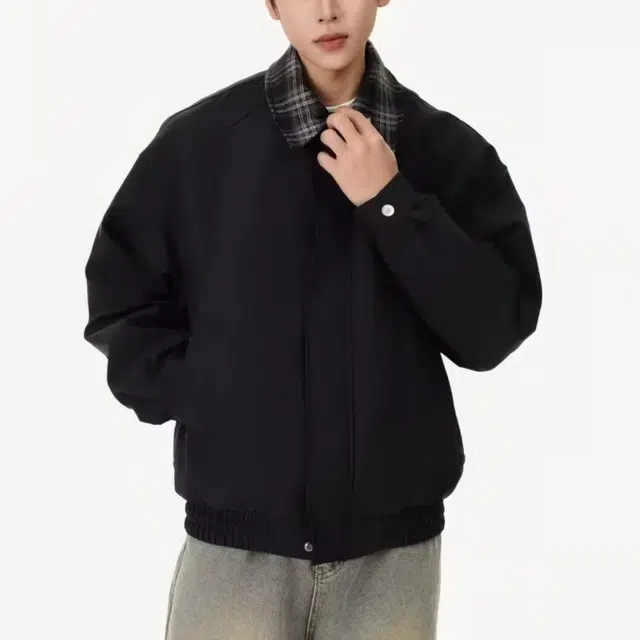 一碗士多  拼接格纹刺绣撞色短款落肩美式复古高街时尚小众个性化设计高级情侣日常通勤舒适宽松百搭棒球服 男女同款