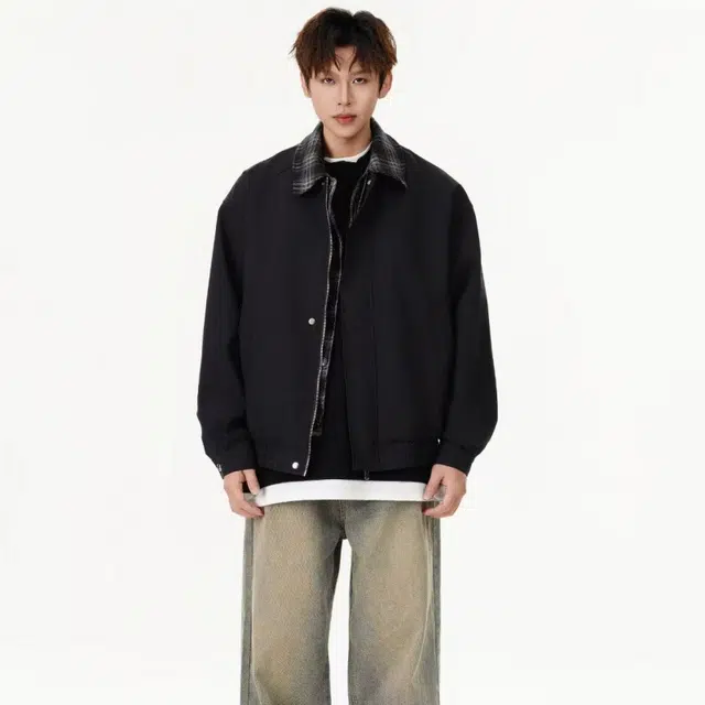 一碗士多  拼接格纹刺绣撞色短款落肩美式复古高街时尚小众个性化设计高级情侣日常通勤舒适宽松百搭棒球服 男女同款