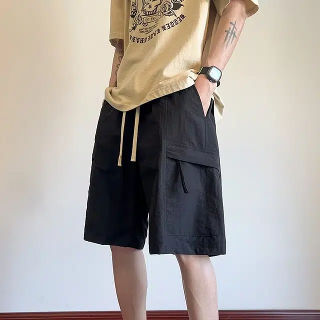 木木兔 美式男士短裤夏季潮流百搭男生裤子薄款宽松运动简约休闲夏天工装裤 男款