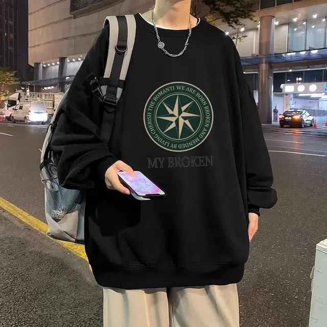 木木兔 卡通外套轻奢长袖秋季男生重磅衣服显瘦春秋潮流百搭薄款时尚文艺上衣卫衣 男女同款