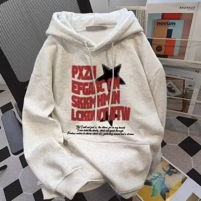 木木兔 美式高街重磅男生长袖外套秋冬情侣款潮流穿搭男款早秋轻奢百搭秋季休闲衣服国潮宽松连帽上衣卫衣 男女同款