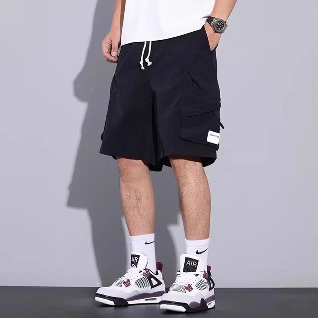 木木兔 美式男士短裤夏季潮流百搭男生裤子薄款简约休闲夏天工装裤 男款