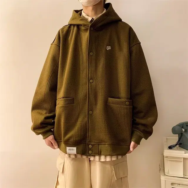 木木兔 美式高街重磅男士长袖外穿冬季休闲穿搭轻奢潮流百搭秋冬衣服冬天国潮宽松连帽情侣款外套夹克 男女同款