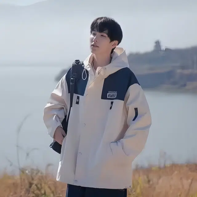 木木兔 潮牌美式高街男生穿搭长袖春秋外穿潮流百搭男士秋冬衣服国潮小牛津防水简约时尚外套夹克 男女同款