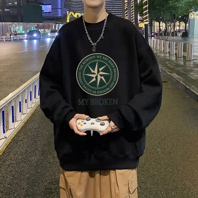木木兔 卡通外套轻奢长袖秋季男生重磅衣服显瘦春秋潮流百搭薄款时尚文艺上衣卫衣 男女同款