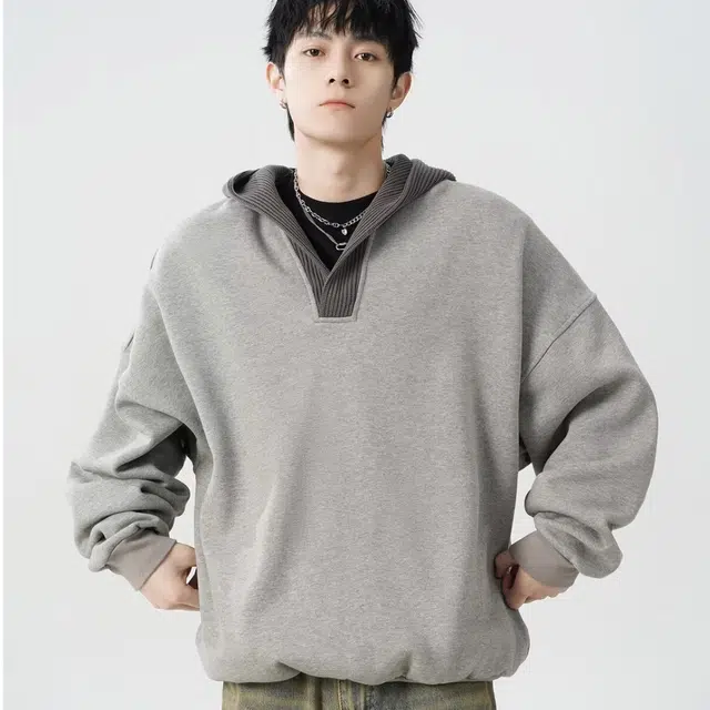 木木兔 经典潮牌美式高街长袖男生秋冬潮流穿搭冬天轻奢百搭冬季衣服国潮宽松简约时尚流行连帽上衣卫衣 男女同款