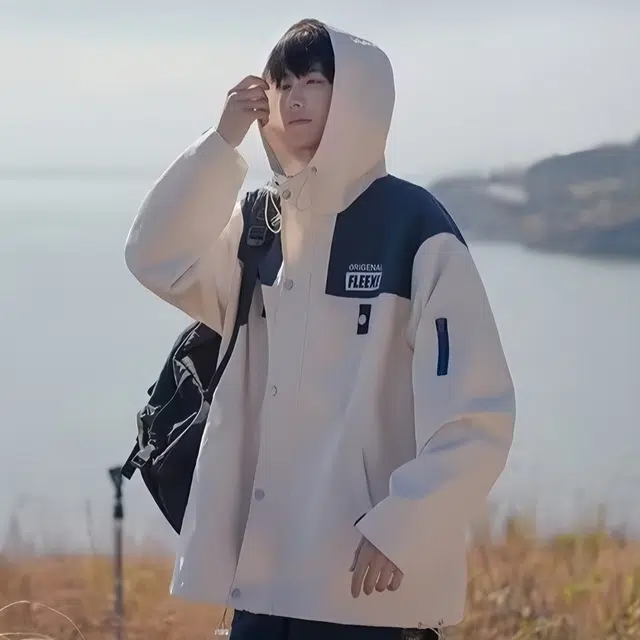 木木兔 潮牌美式高街男生穿搭长袖春秋外穿潮流百搭男士秋冬衣服国潮小牛津防水简约时尚外套夹克 男女同款