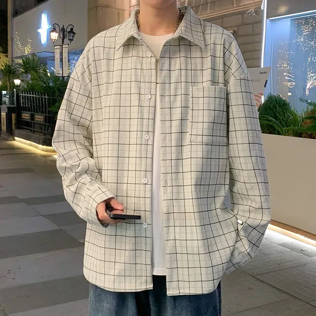 木木兔 美式高街重磅男士长袖外穿冬季休闲秋冬穿搭轻奢潮流百搭衣服冬天国潮宽松潮牌衬衫外套夹克 男款