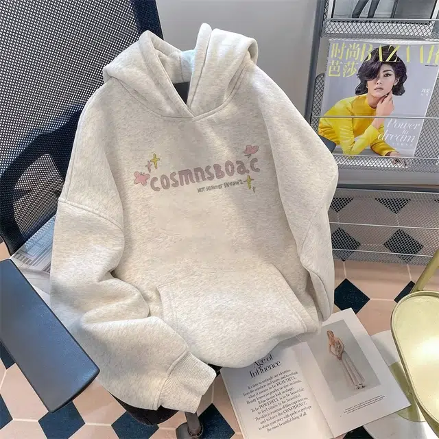 木木兔 美式高街重磅男生长袖外套秋冬情侣款穿搭男款早秋轻奢潮流百搭秋季衣服国潮宽松连帽运动上衣卫衣 男女同款