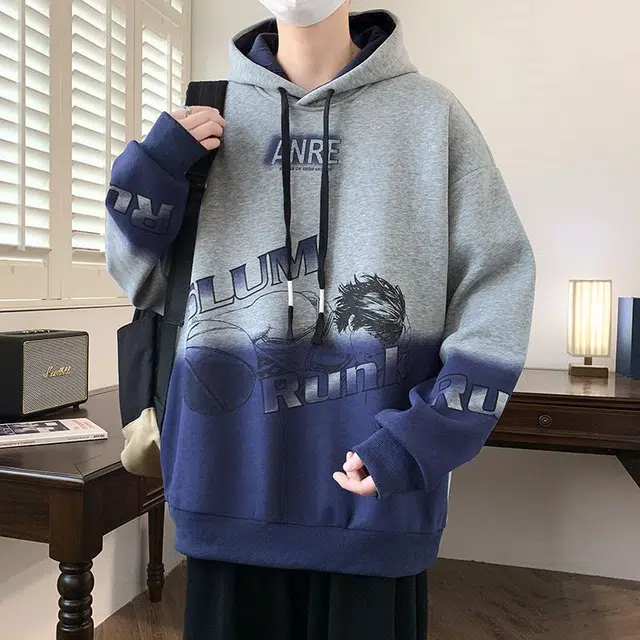 木木兔 卡通美式高街重磅男士长袖男款外套春秋情侣款秋季穿搭秋天轻奢潮流百搭衣服国潮宽松连帽上衣卫衣 男女同款