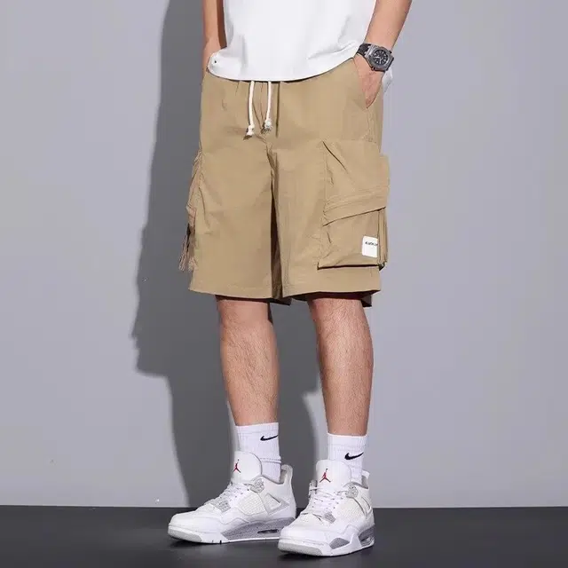 木木兔 美式男士短裤夏季潮流百搭男生裤子薄款简约休闲夏天工装裤 男款