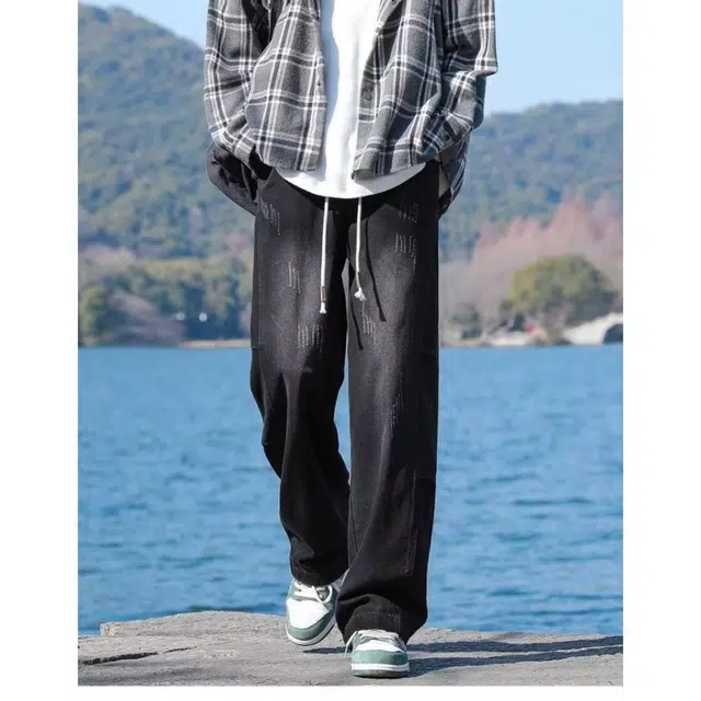 木木兔 气质男士夏季长裤美式男生百搭裤子简约潮流牛仔裤夏天 男款