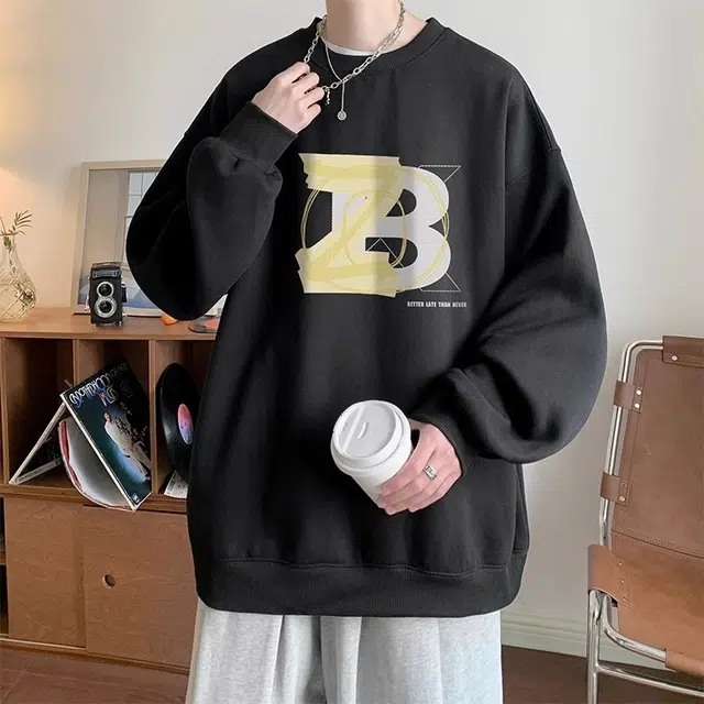 木木兔 男士外套轻奢长袖秋季男生重磅衣服显瘦春秋潮流百搭薄款流行时尚上衣卫衣 男女同款