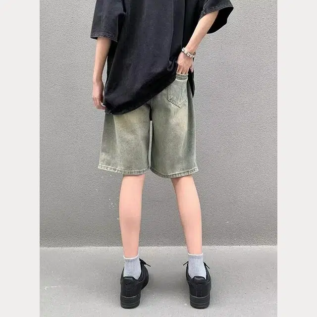 木木兔 美式潮流百搭时尚时髦牛仔短裤 男款