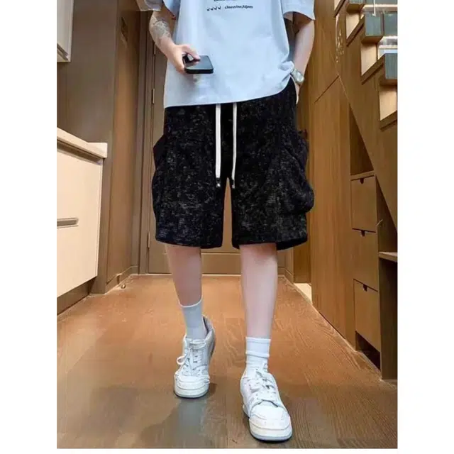 木木兔 薄款五分裤宽松百搭时尚休闲短裤 男款