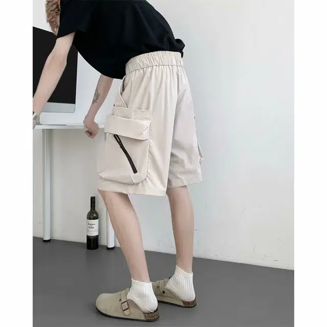 木木兔 美式男士短裤夏季潮流百搭男生裤子潮牌痞帅简约休闲夏天工装裤 男款