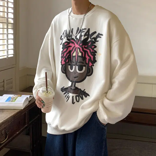 木木兔 男士外套轻奢长袖秋季卡通男生重磅衣服显瘦春秋潮流百搭薄款原宿气质上衣卫衣 男女同款